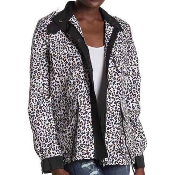 Vigoss Women's Leopard Animal Print Anorak Light Jacket Size XS NEW - Picture 1 of 7